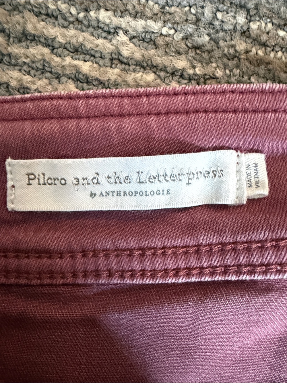 Pilcro and the Letterpress Mauve Flare Jeans - Picture 4 of 5